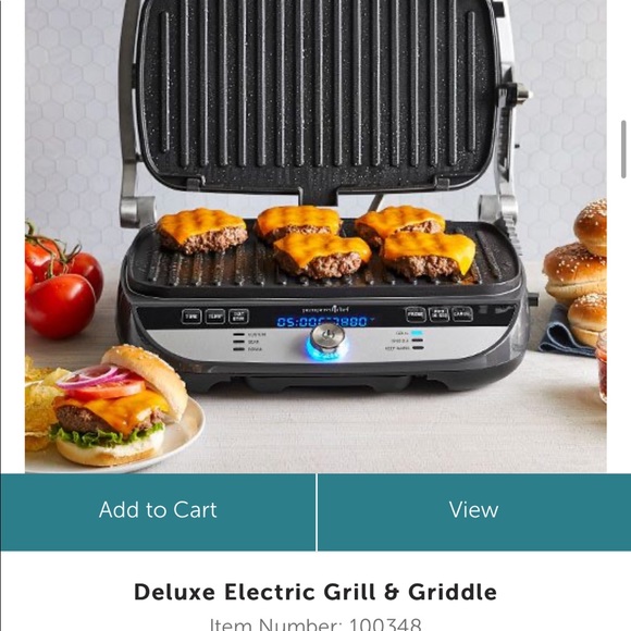 Pampered Chef deluxe electric grill and griddle - Picture 4 of 5
